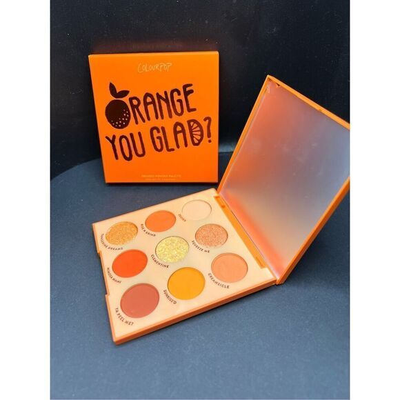 NIB! Colourpop Orange You Glad Matte Metallic Glitter 9 Pan Eyeshadow Palette - Picture 4 of 4
